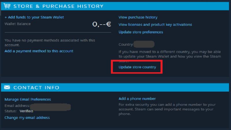 تغییر ریجن استیم-مرحله 4