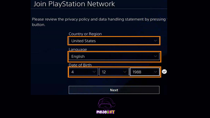 آدرس در ساخت اکانت پلی استیشن 4 2