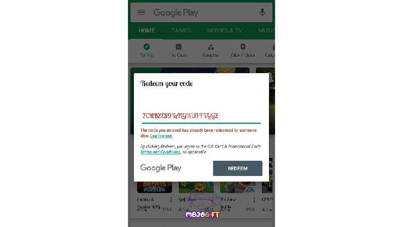 رفع خطای YOU HAVE ALREADY REDEEMED THAT CODE