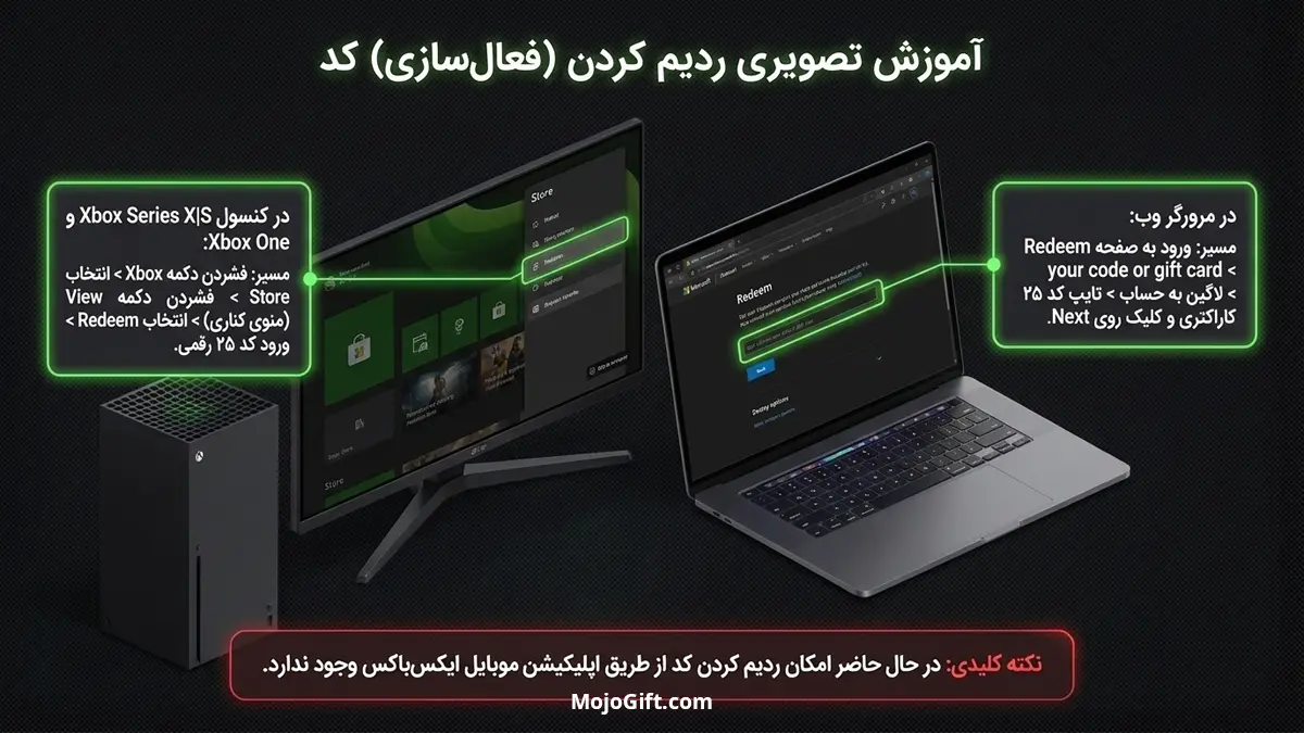 آموزش ردیم کردن گیفت کارت ایکس باکس